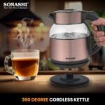 ⁦Bouilloire sans fil 1,8 L / 1500 W – Sonashi SKT-1812⁩ - الصورة ⁦5⁩