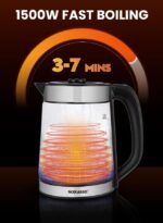 ⁦Bouilloire Électrique Sonashi SKT-1809 1,8L 1500W Verre⁩ - الصورة ⁦5⁩