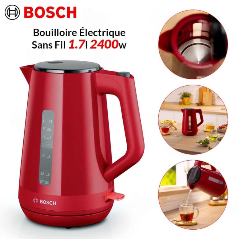 Bouilloire Bosch MyMoment TWK1M124 1,7L 2400W avec filtre anticalcaire