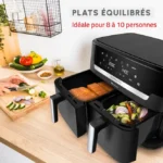 ⁦Air fryer  Moulinex Dual Easy Fry & Grill XXL EZ9428F0 11L⁩ - الصورة ⁦7⁩
