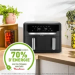 ⁦Air fryer  Moulinex Dual Easy Fry & Grill XXL EZ9428F0 11L⁩ - الصورة ⁦3⁩