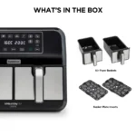 ⁦Air Fryer Kenwood  HFM75.000MB 8L Double Tiroir 1700W⁩ - الصورة ⁦11⁩
