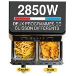 ⁦Air Fryer Robuste AF10 Double Panier 10L 2850W⁩ - الصورة ⁦7⁩