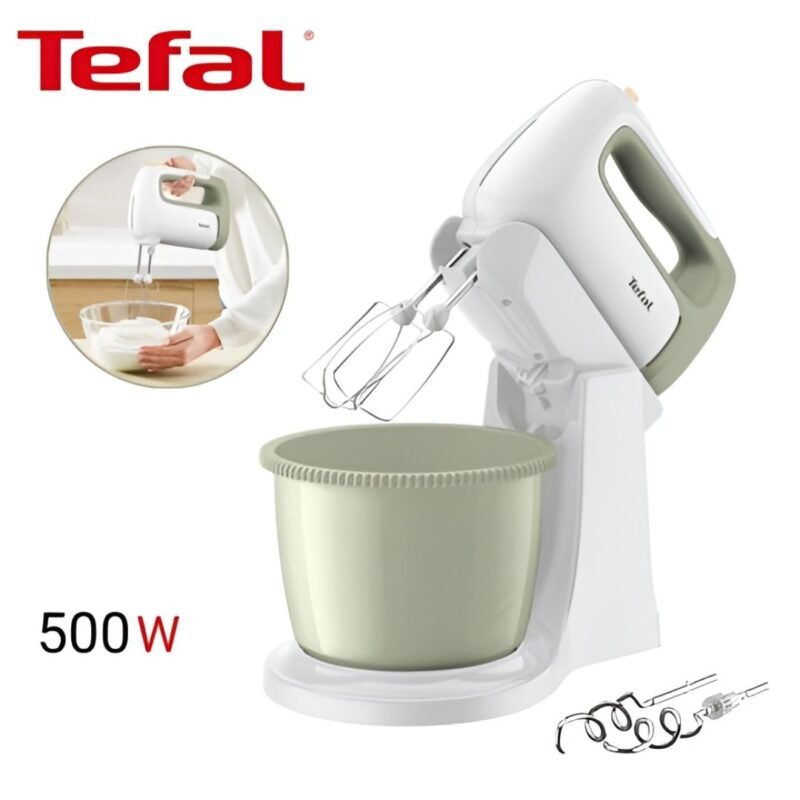 Batteur électrique Tefal Cocoon HT464010 500W avec bol rotatif de 2,5L