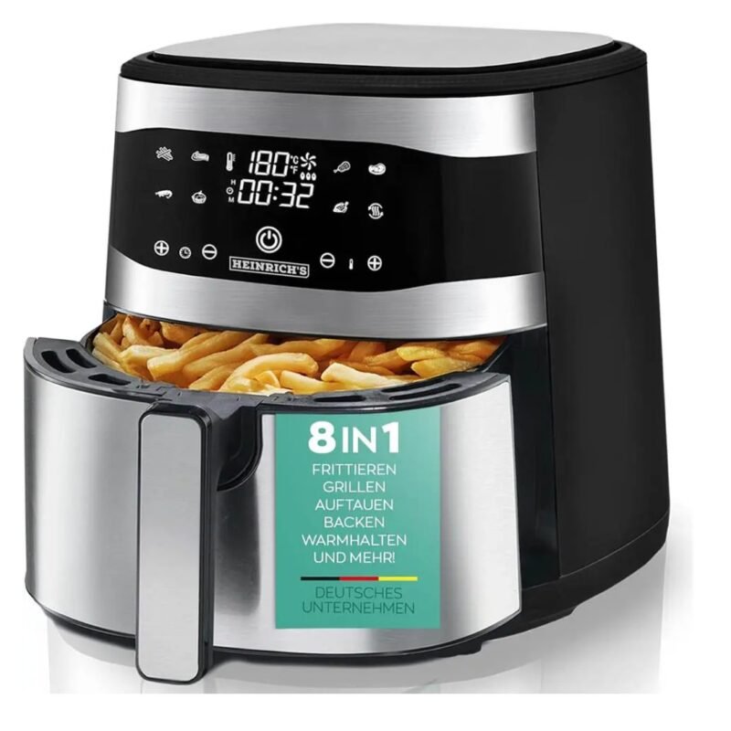Friteuse sans huile Heinrich Bauer 8L 1800W avec écran tactile LED