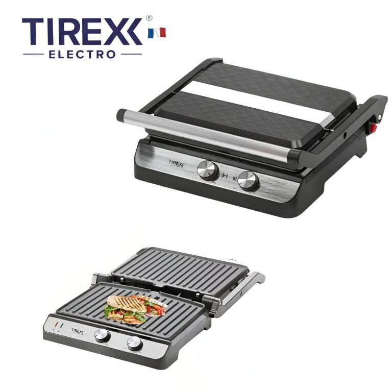 Panini & Grill Électrique TIREX PNN2500 2000W avec ouverture à 180°