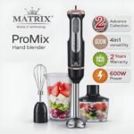 Mixeur Plongeant MATRIX ProMix 4 en 1 600W avec hachoir et fouet