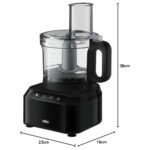 ⁦Braun PureEase FP3132BK Robot Multifonction 800W  Noir⁩ - الصورة ⁦8⁩