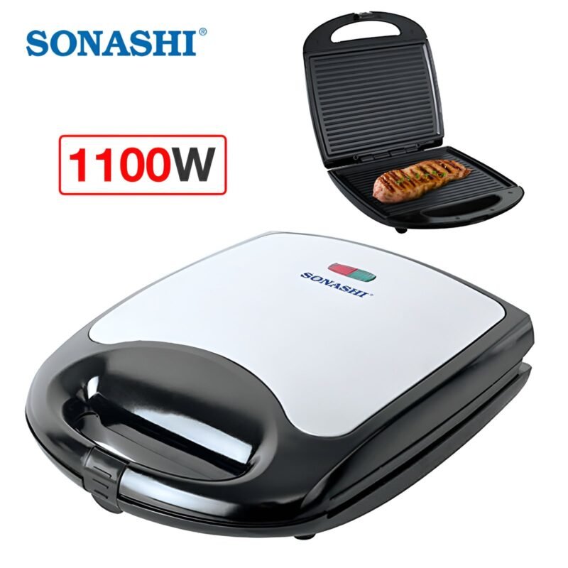 Panini & Grill Maker Sonashi SGT-851 1100W avec plaques antiadhésives