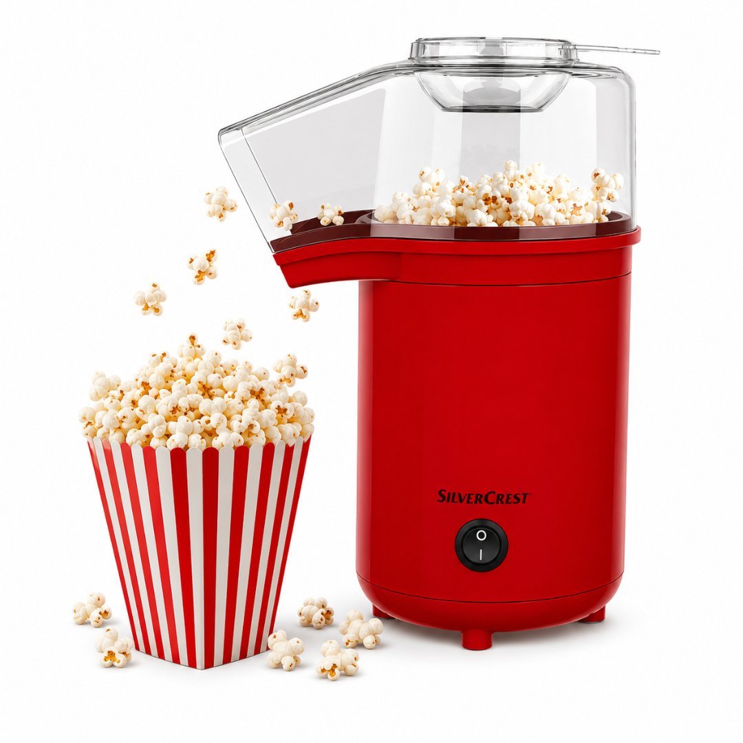 machine-popcorn-silvercrest-900w.jpg.jpg Machine à Popcorn SilverCrest TM-2090 900W rouge avec popcorn