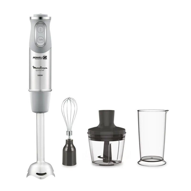 Mixeur Plongeant Moulinex Quickchef DD655D10 1000W avec hachoir et fouet
