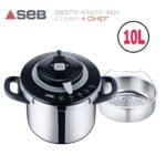 Cocotte-Minute SEB Clipso+ Chef 10L en inox compatible induction