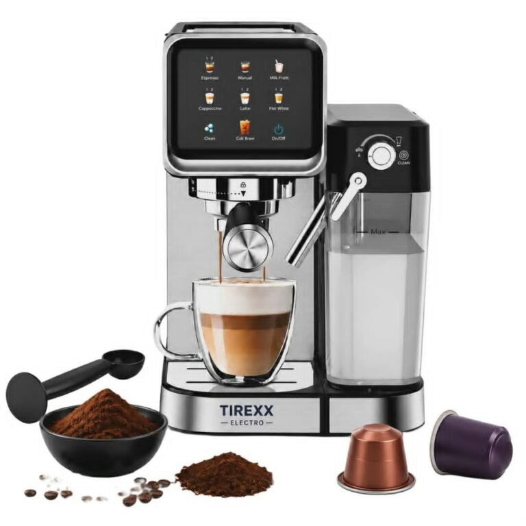 Machine à café TIREXX CAF2200S 4 en 1 20 Bar compatible capsules et café moulu