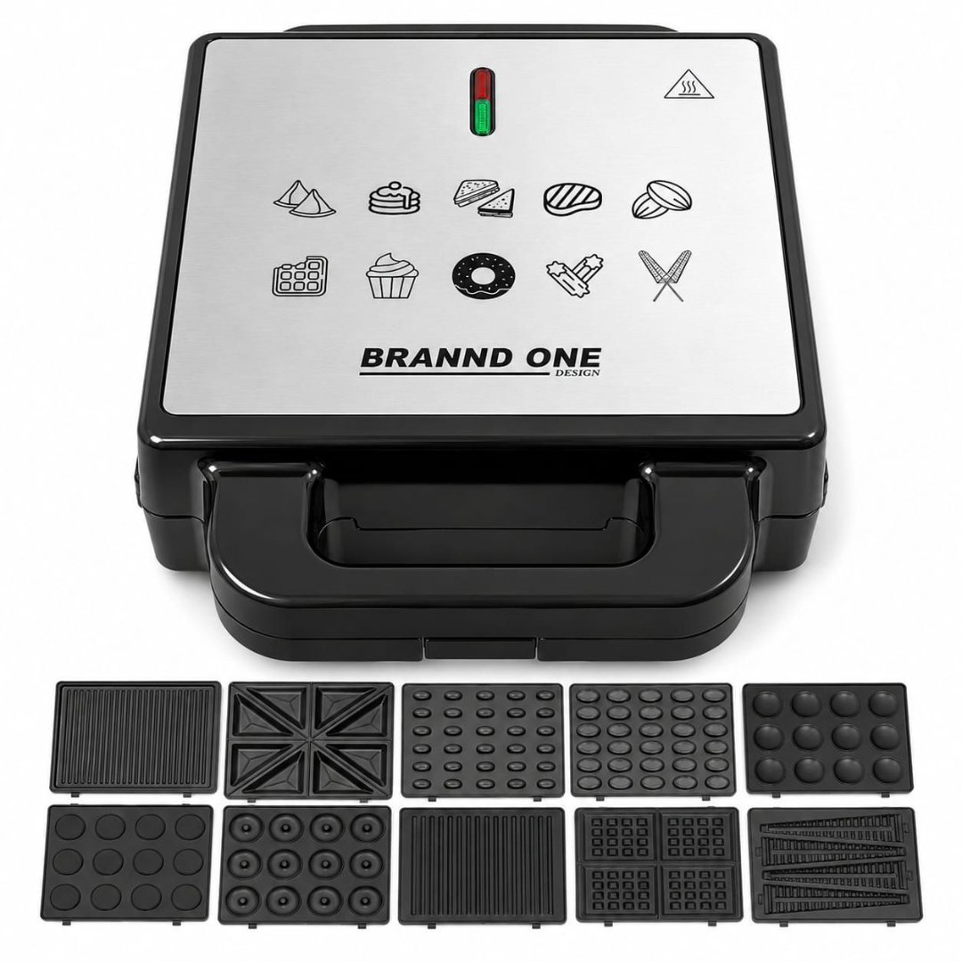 sandwich-maker-brannd-one-10-en-1-2000w.jpg Sandwich Maker BRANND ONE 10 en 1 2000W avec plaques interchangeables